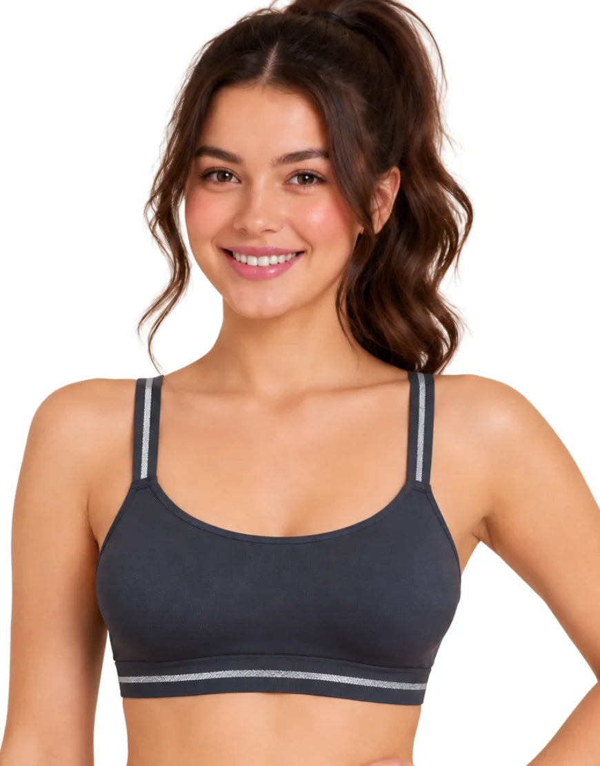 Teen Everyday Cami Bra-Grey