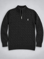 Knitted Quarter Zip Sweater