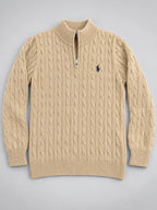 Knitted Quarter Zip Sweater
