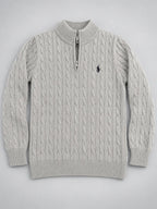 Knitted Quarter Zip Sweater