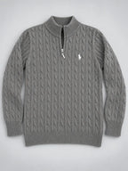Knitted Quarter Zip Sweater