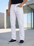 Men's Slim Fit White  Jogger Pants