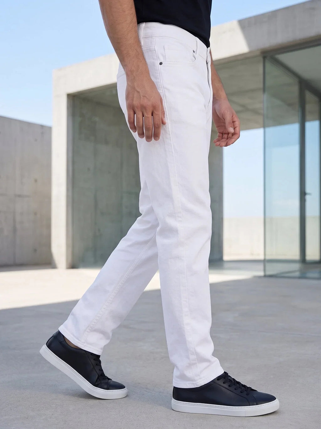 Men's Slim Fit White  Jogger Pants
