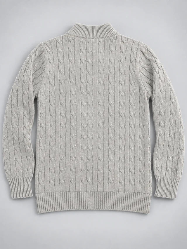 Knitted Quarter Zip Sweater