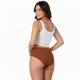 High Waist laser Cut 4 layered Period Panty -rust