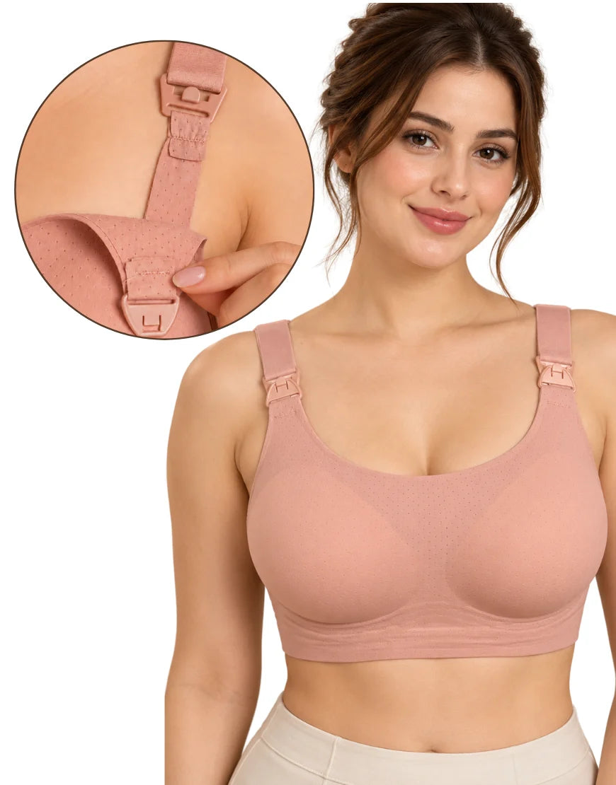 LASER CUT COMFORTLIFT NURSING BRA -PEACH